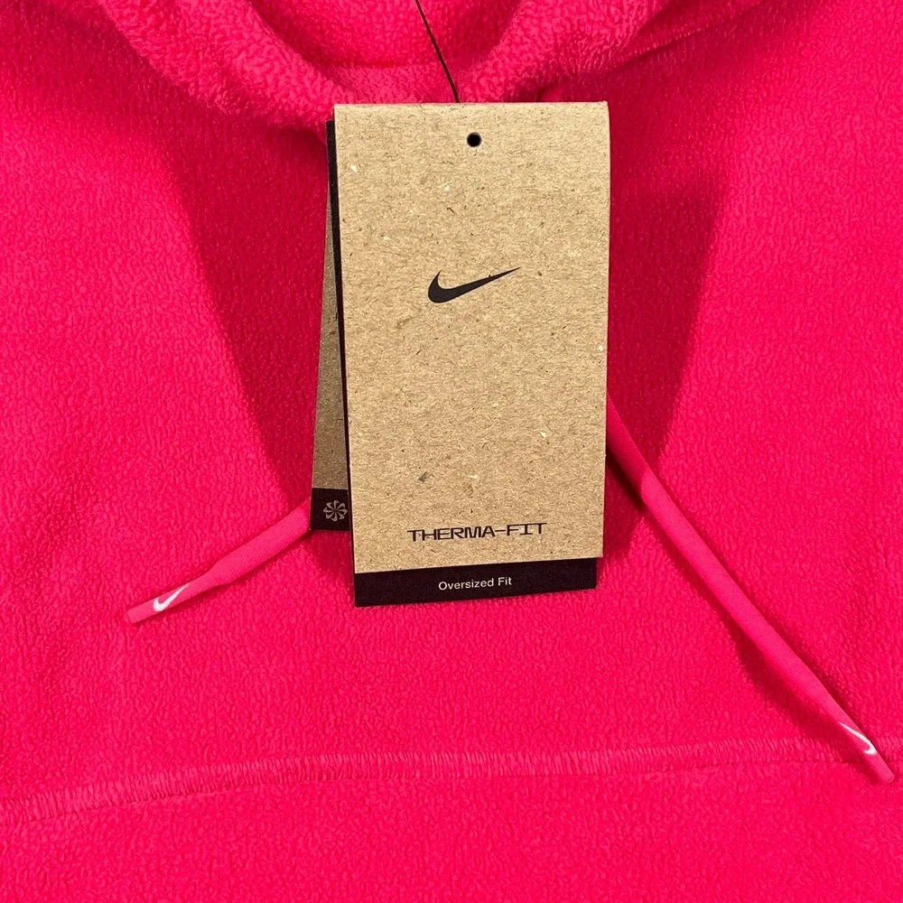 Nike‎ Womens Therma-FIT Fleece Pullover Funnel Neck Pink HV3702-666 Medium